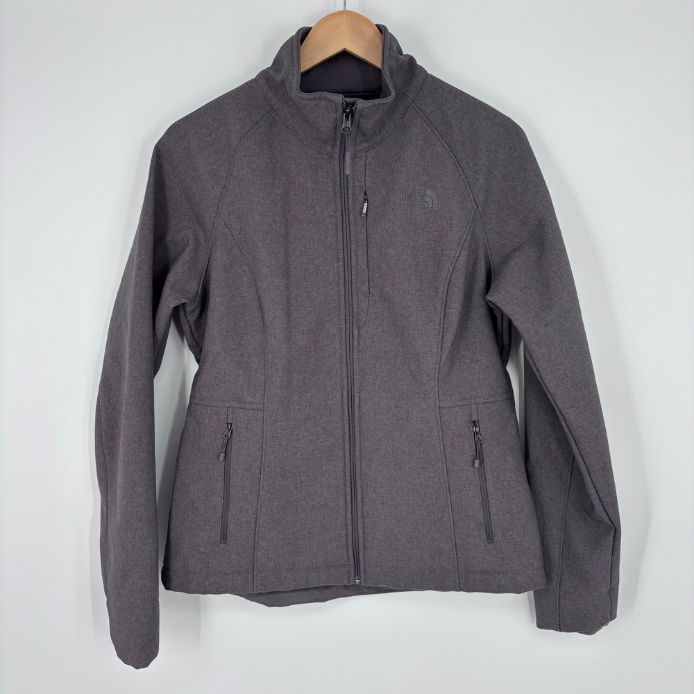 The North Face Womens Apex Bionic 2 Softshell Jacket Sz M Grey Heather Windwall